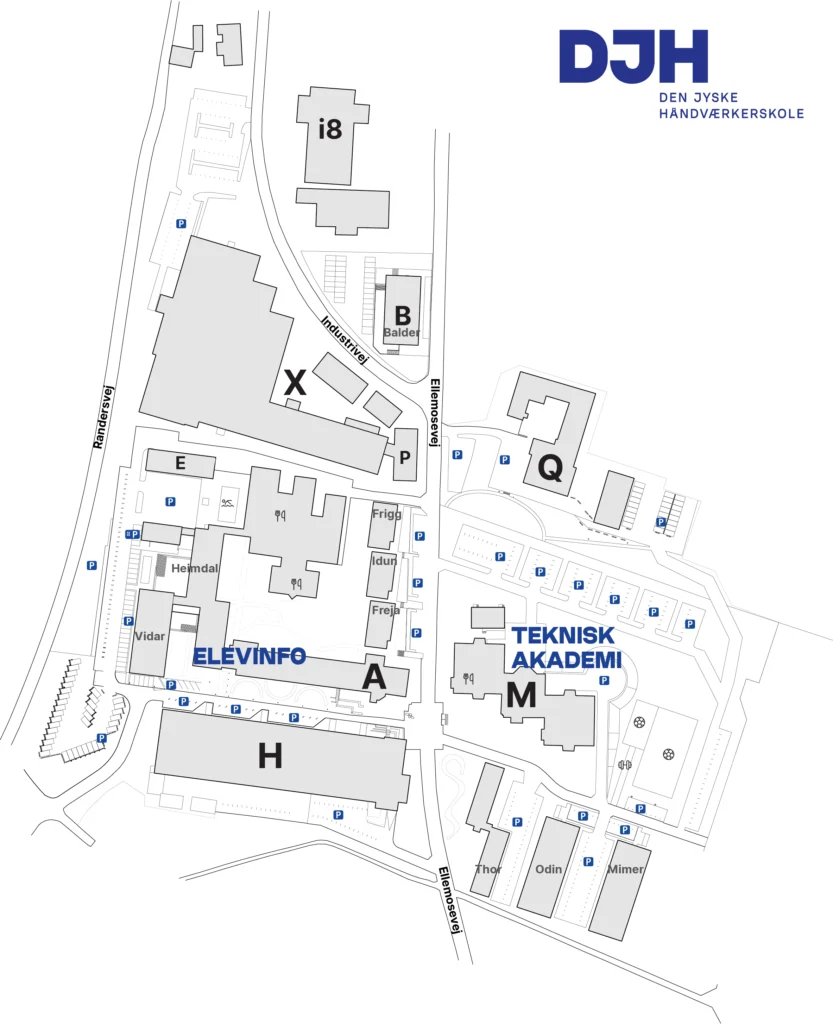 Oversigtskort over DJH